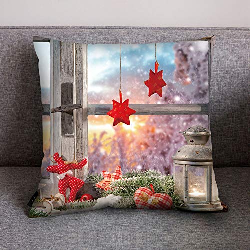 Shan-S Christmas Throw Pillow Covers 18 X 18 45Cm X 45Cm,Set O