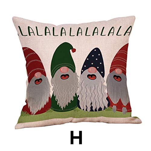 Shan-S Cotten Linen Pillow Cover Colorful Letters Printed Pillow