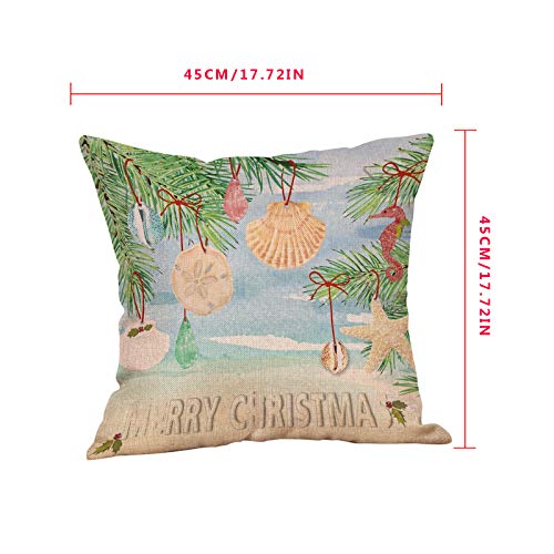 Shan-S Cotten Linen Pillow Cover Colorful Letters Printed Pillow
