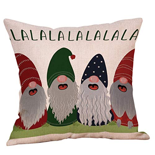 Shan-S Cotten Linen Pillow Cover Colorful Letters Printed Pillow
