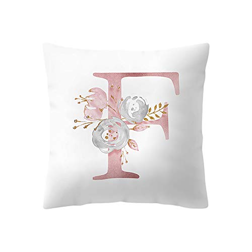 Shan-S English Alphabet Throw Pillow Covers, 26 English Letters