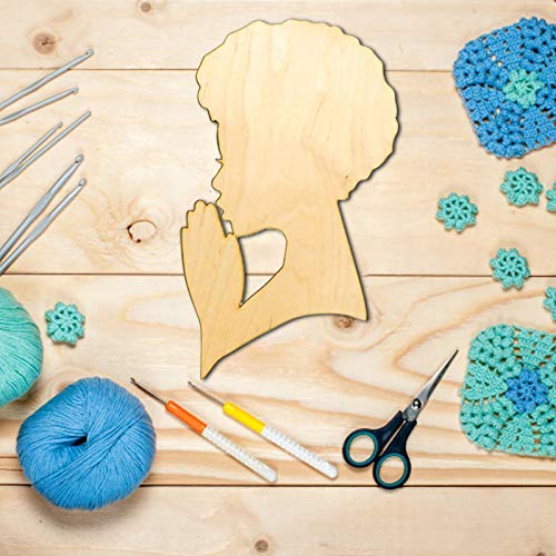 Shan-S Great Mother Wreath,Woman Head Shape Diy Wooden Silhouett