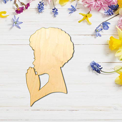 Shan-S Great Mother Wreath,Woman Head Shape Diy Wooden Silhouett