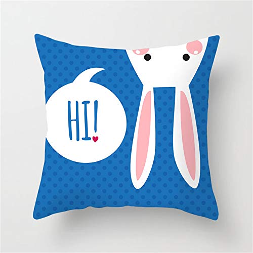 Shan-S Happy Easter Gnomes Decorative Throw Pillow Cover, Bunny