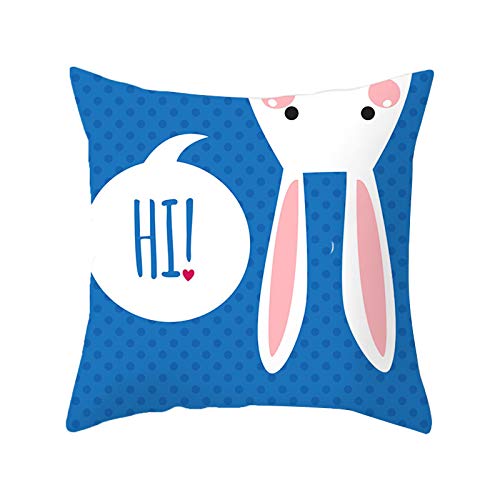 Shan-S Happy Easter Gnomes Decorative Throw Pillow Cover, Bunny