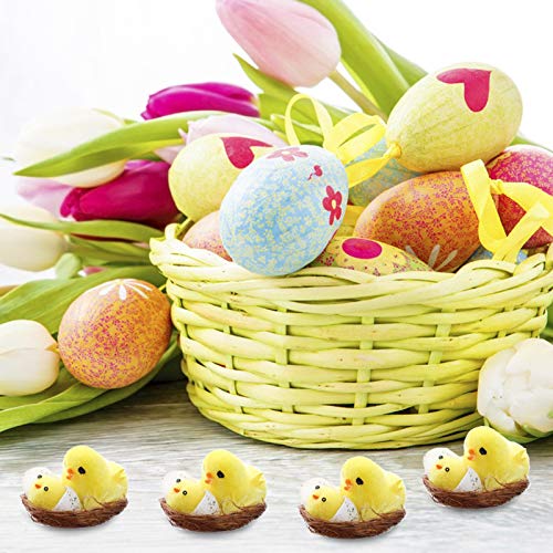 Shan-S Pack Of 12Pcs Easter Chenille Chicks Easter Bonnet Easter