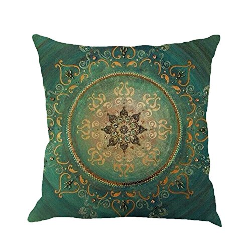 Shan-S Throw Pillow Covers Decorative Retro Floral Compass Bohem