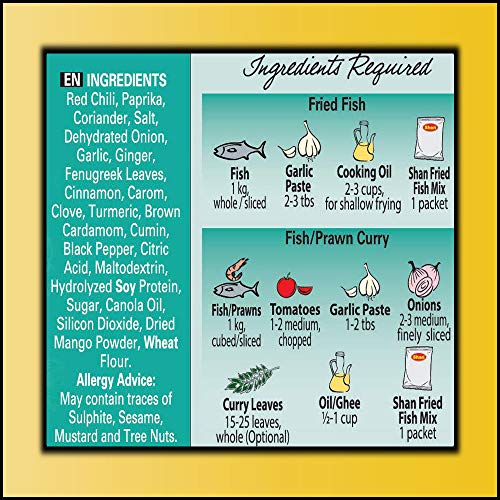 Shan Fried Fish Recipe And Seasoning Mix 1.76 Oz 50G - Spice P