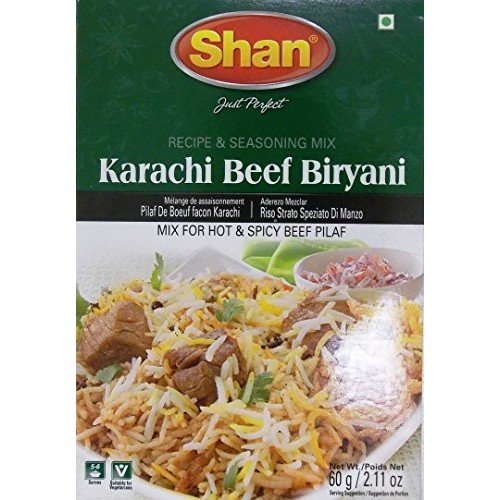 Shan Karachi Beef Biryani Seasoning Mix - Pack Of 6 60G
