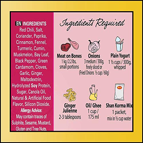 Shan Korma Recipe And Seasoning Mix 1.76 Oz 50G - Spice Powder