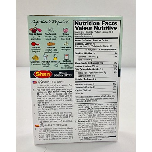 Shan Premium Special Bombay Biryani Masala Recipe And Seasoning