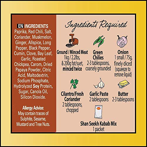 Shan Seekh Kabab Recipe And Seasoning Mix - 50G Spice Powder - N