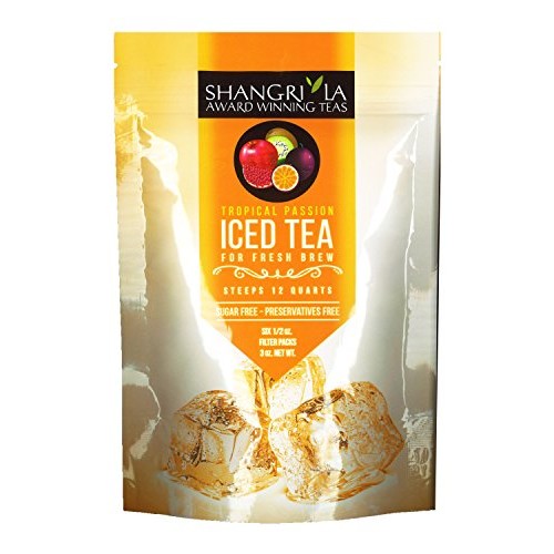 Shangri La Tea Company Iced Tea, Tropical Passion, Bag Of 6, 1/2