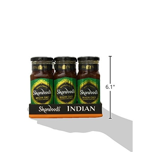 Sharwoods Mango Chutney, Ff, Major Grey, 12.5 Ounce Pack Of 6