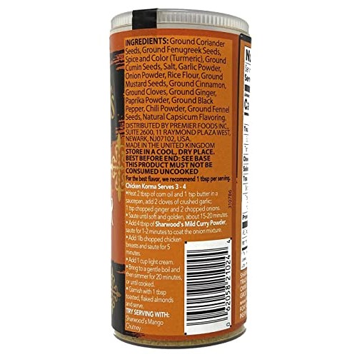 Sharwoods Mild Curry Powder, 3.6 oz 102g, Pack of 2