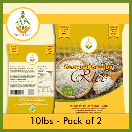 Seeraga Samba Rice 10 Lbs - Pack Of 2 T-L