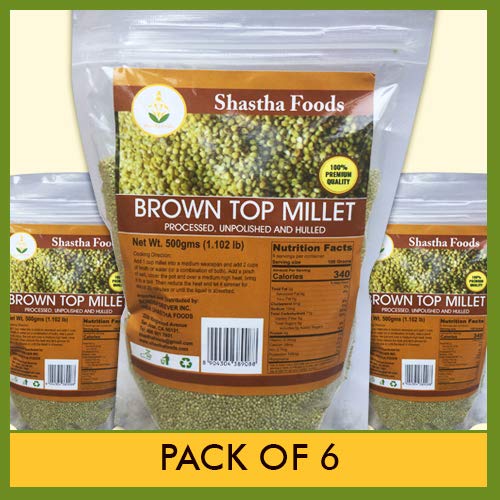 Shastha Brown Top Millet Pack Of 6 Each 500 Gms T-B