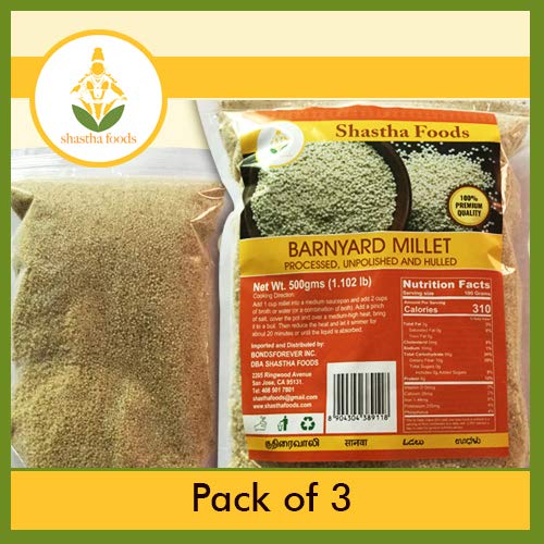 Shastha Barnyard Millet Pack Of 3 Each Pkt 500 Gms B-P