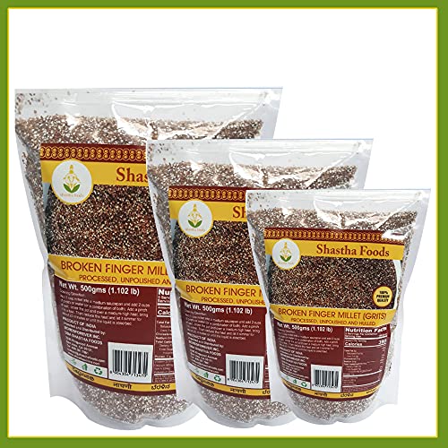 Shatha Broken Finger Millet Grits Pack Of 3 Each Pkt 500G B-P