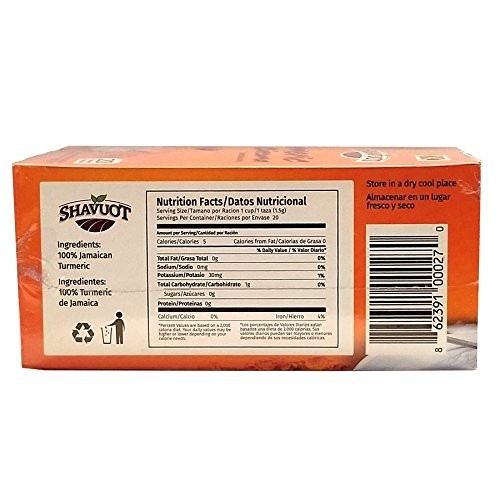 Shavuot Turmeric Tea 1.05oz 20 Tea Bags