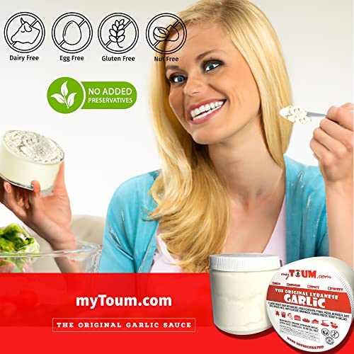 Toum Lebanese Garlic Sauce Paste myToum Toom Dip Mediterranean C...