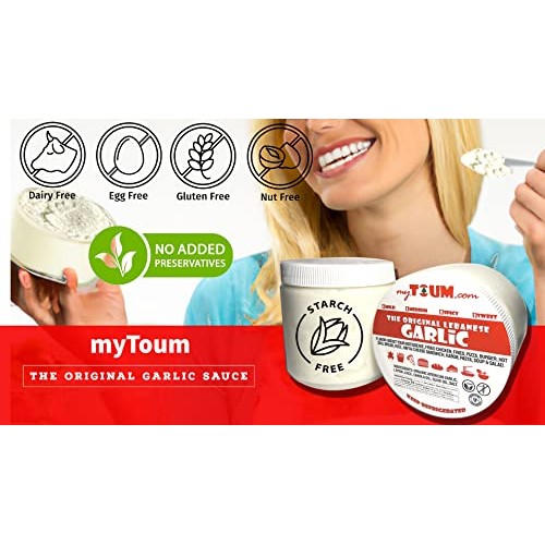 Toum Lebanese Garlic Sauce Paste myToum Toom Dip Mediterranean C...