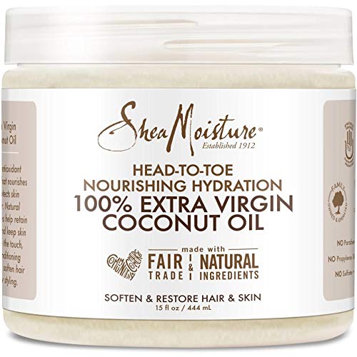 Shea Moisture 100% Xtra-Virgin Coconut Oil 15 Ounce Head-To-Toe