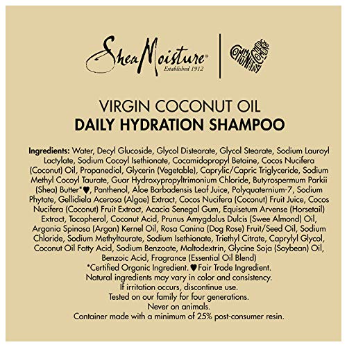 Sheamoisture Daily Hydration Shampoo For All Hair Types 100% Vir