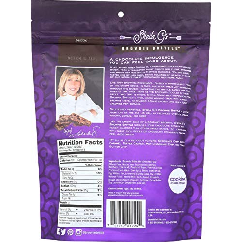 Sheila Gs, Brownie Brittle Dark Chocolate, 5 Oz