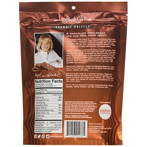 Sheila Gs Brownie Brittle, Salted Caramel, 5-Ounce Pack Of 6