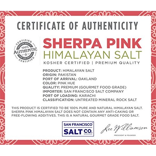 Sherpa Pink Gourmet Himalayan Salt - 10 Lb. Bulk Bag Extra-Fine