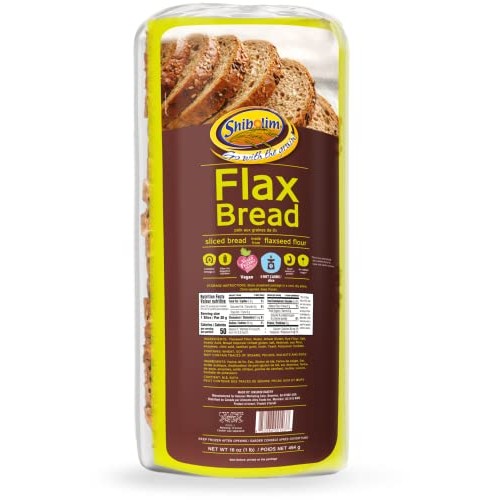 Shibolim Flaxseed Bread 1 Pound Low Carb, Zero Net Carbs Per S