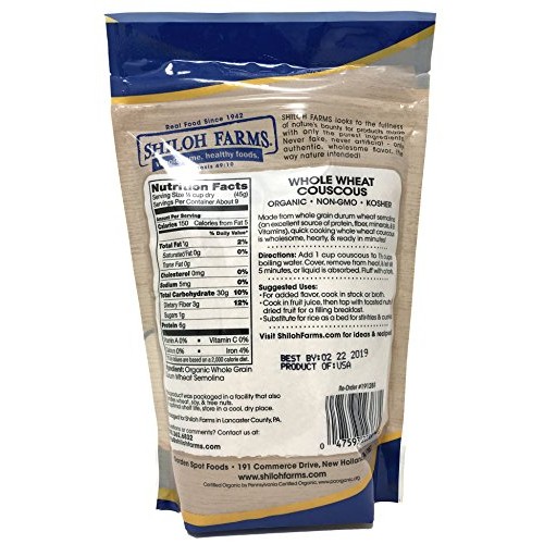 Shiloh Farms - Organic Whole Wheat Couscous, 2 Packs - 15 Ounce
