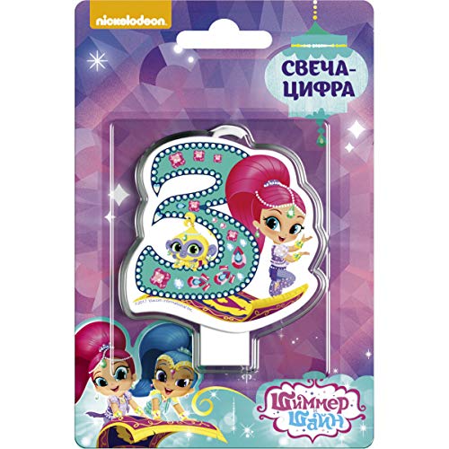 Shimmer And Shine Cupcake Topper Candle 3 Years Baking Dessert D