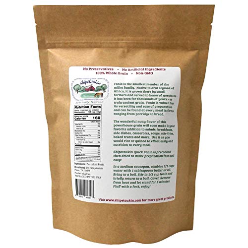 Shipetaukin Quick Fonio African Supergrain - Gluten Free - Vegan