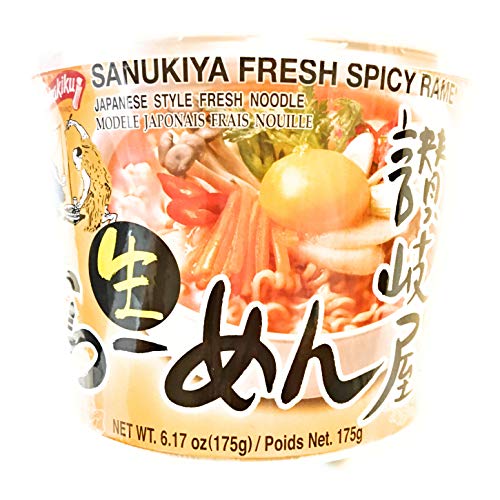 4 Pack Shirakiku Sanukiya Japanese Style Fresh Spicy Ramen 6.17