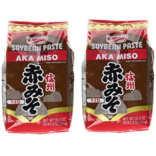 Shirakiku Miso Aka Red Soy Bean Paste, 35.2-Ounce Bags Pack O