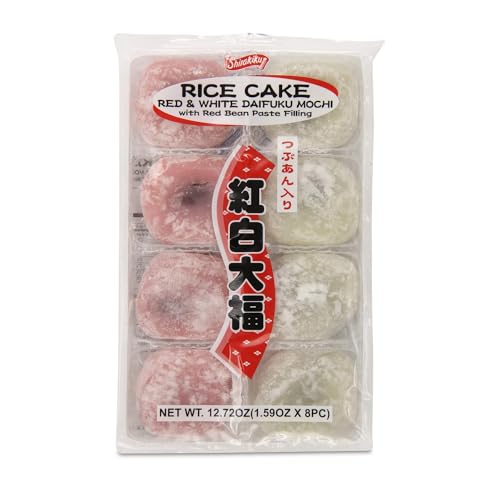 Shirakiku Red and White Daifuku Mochi Rice Cake | Delight with M...