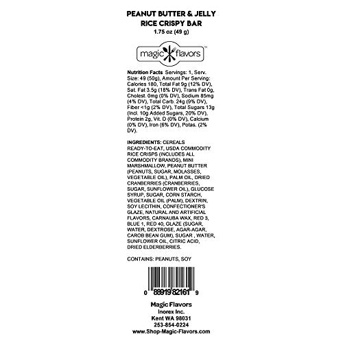 Magic Flavors Rice Crispy Bar Peanut Butter &Amp; Jelly With Free