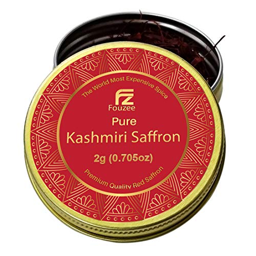 Fouzee Pure Kashmiri Saffron Threads, Finest 100% All-Red Saffro