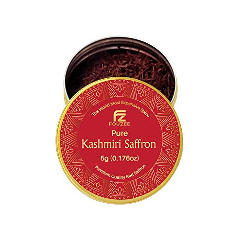 Fouzee Pure Kashmiri Saffron Threads, Finest 100% All-Red Saffro