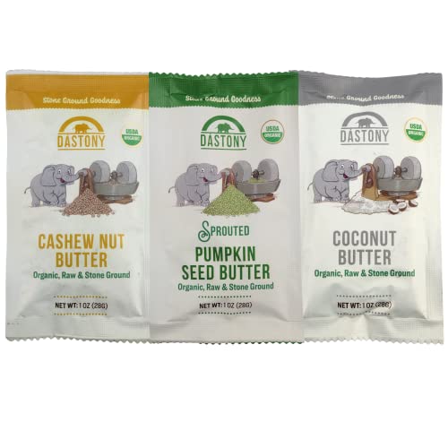 Dastony Nut/Seed Butter Single Serve 1 oz Bundle Variety Pack - ...