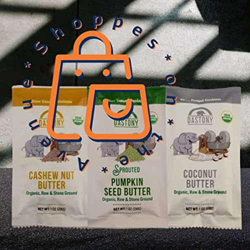 Dastony Nut/Seed Butter Single Serve 1 oz Bundle Variety Pack - ...
