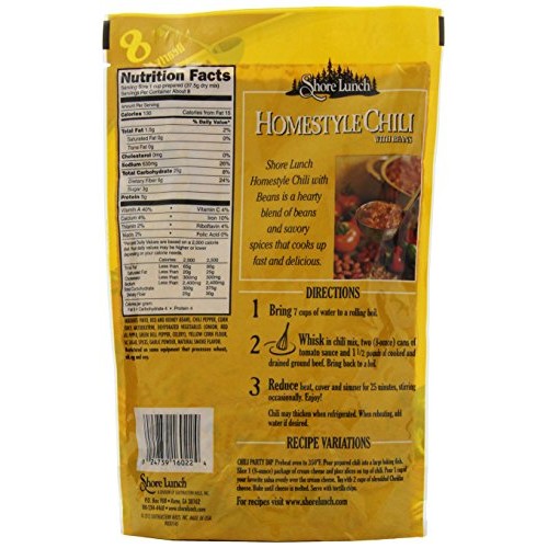 Shore Lunch Homestyle Chili With Bean Mix, 10.6000-Ounce Pack O