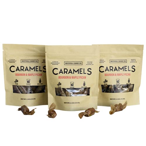 Shotwell Bourbon & Maple Pecan Caramel Candy 3 Pack– Gourmet C...