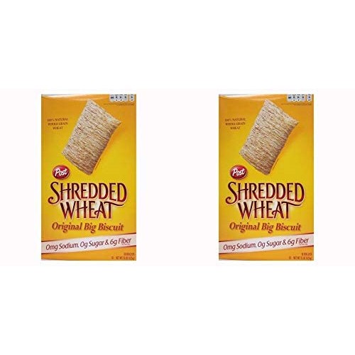 Post Shredded Wheat Original Cereal, No Sugar Or Salt Added, 15-