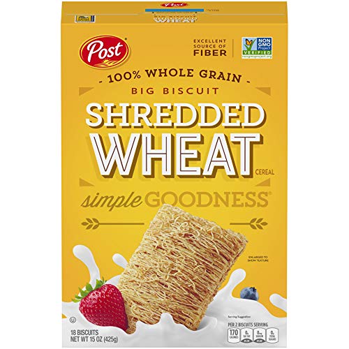 Shredded Wheat Big Biscuit, Whole Grain, Non-Gmo, Heart Healthy