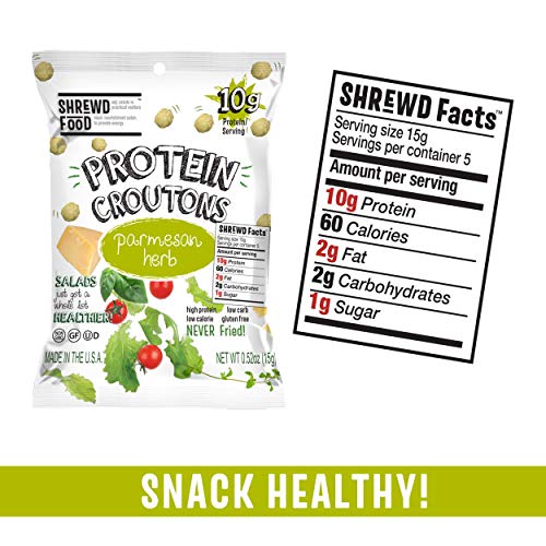 Shrewd Food Keto Croutons, Low Carb, High Protein Snacks, Real C