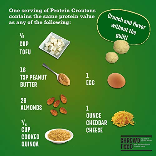 Shrewd Food Keto Croutons, Low Carb, High Protein Snacks, Real C