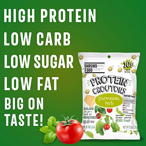 Shrewd Food Keto Croutons, Low Carb, High Protein Snacks, Real C
